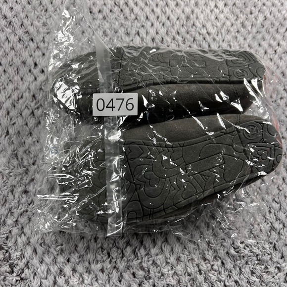 Cat Jack Toddler Girls Gray Bow Moccasin Slippers Size 13 Plush Lined NWT - Picture 8 of 8